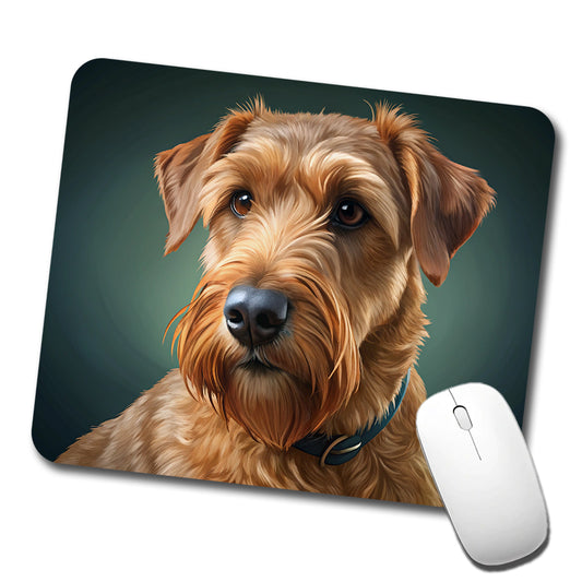 Irish Terrier Dog Illustration Low Profile Mouse Pad Mat