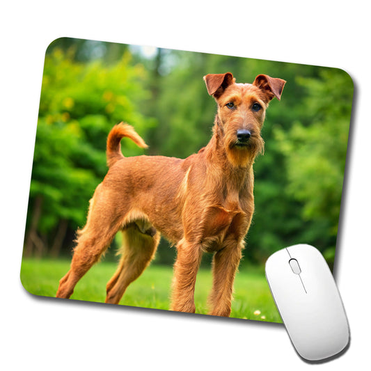 Irish Terrier Dog Photo Low Profile Mouse Pad Mat