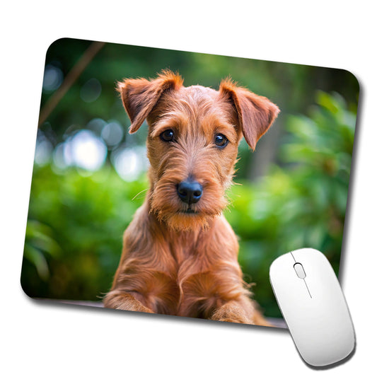 Irish Terrier Dog Puppy Photo Low Profile Mouse Pad Mat