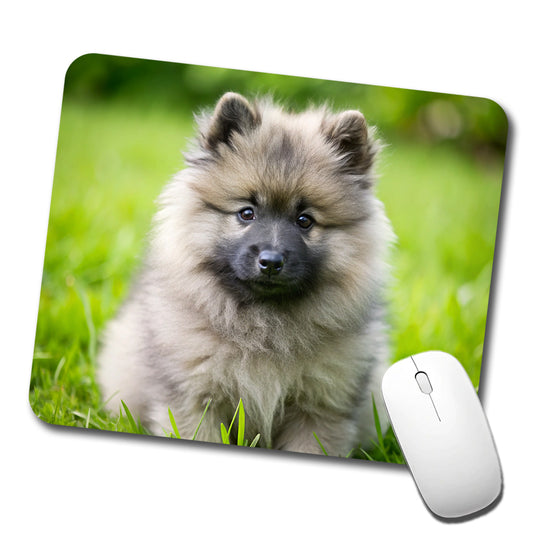 Keeshond Dog Puppy Photo Low Profile Mouse Pad Mat