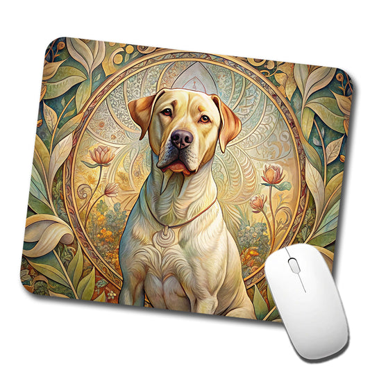 Labrabull Dog Art Nouveau Low Profile Mouse Pad Mat
