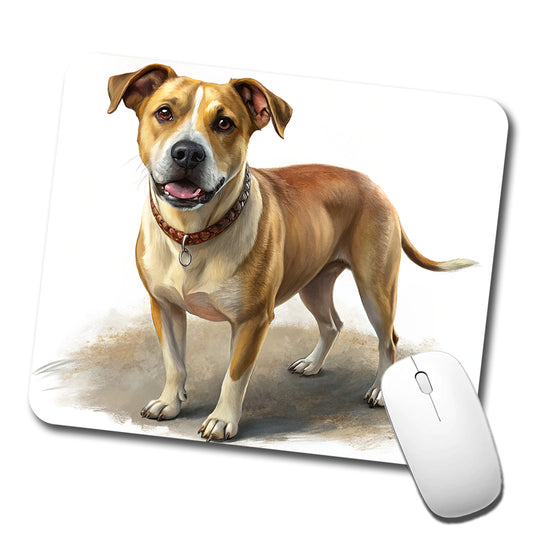 Labrabull Dog Illustration Low Profile Mouse Pad Mat