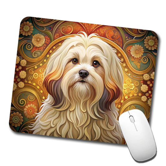 Lhasa Apso Dog Art Nouveau Low Profile Mouse Pad Mat