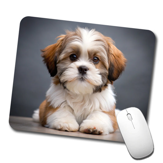 Lhasa Apso Dog Puppy Photo Low Profile Mouse Pad Mat