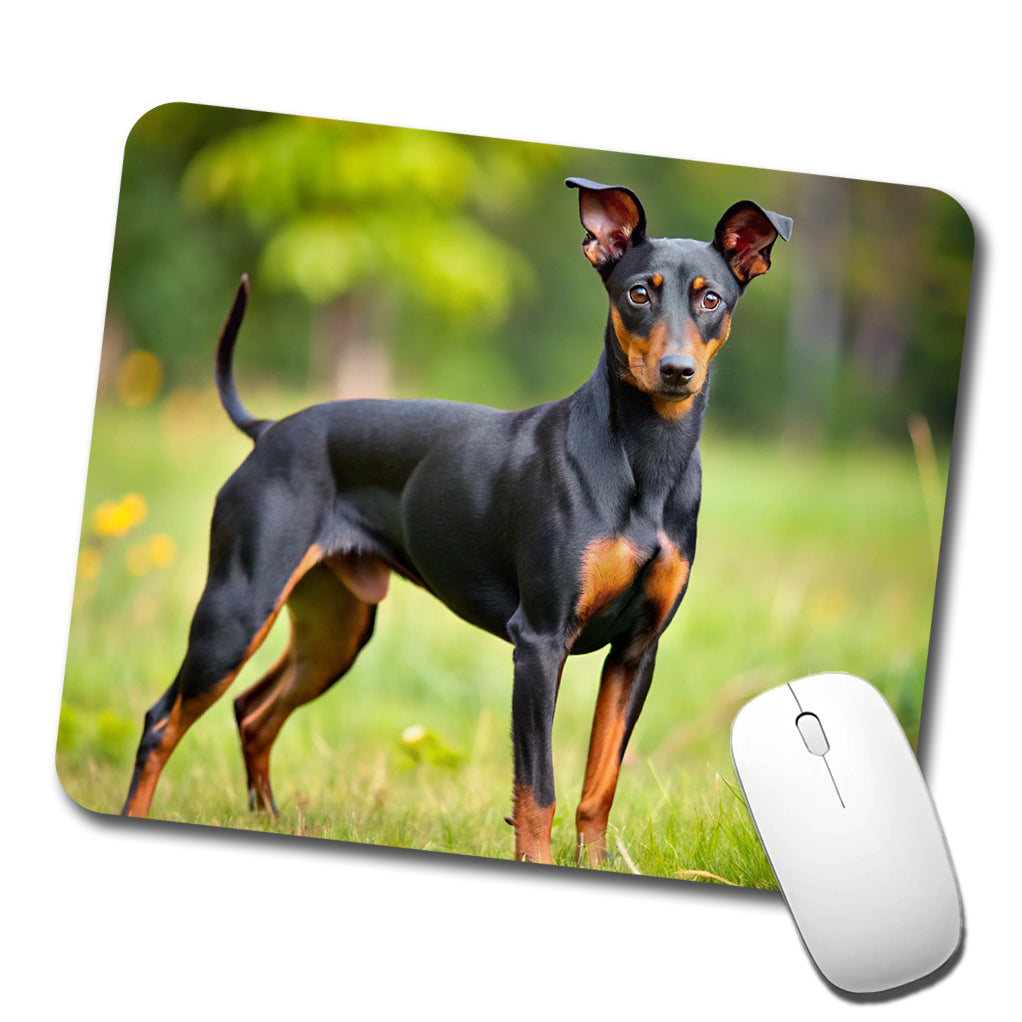 Manchester Terrier Dog Photo Low Profile Mouse Pad Mat