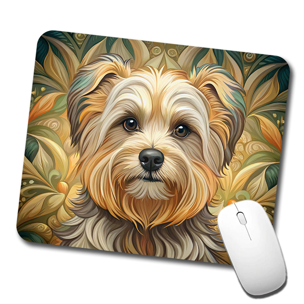 Morkie Dog Art Nouveau Low Profile Mouse Pad Mat