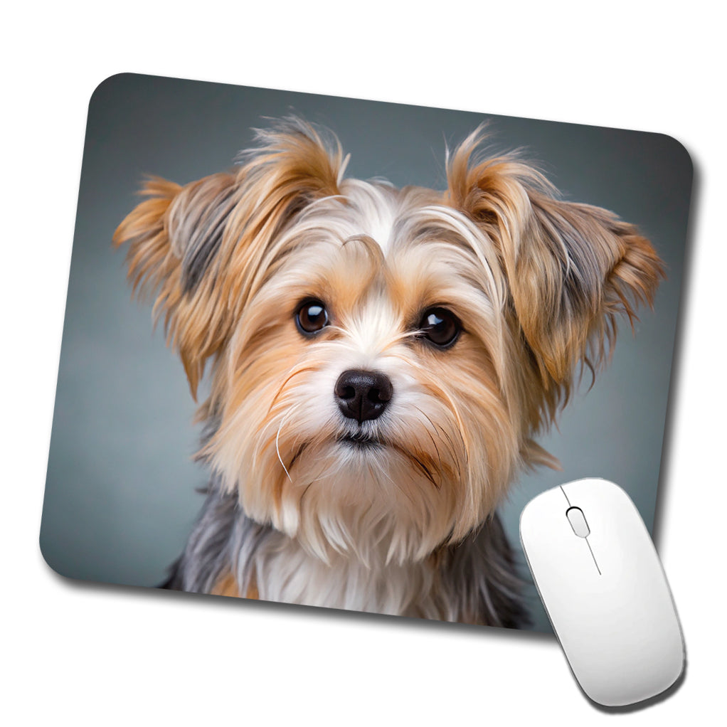 Morkie Dog Photo Low Profile Mouse Pad Mat