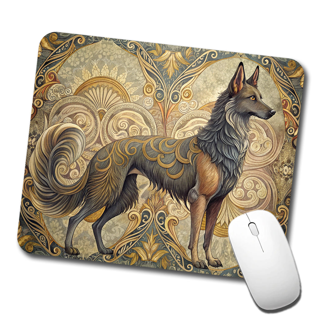 Mudi Dog Art Nouveau Low Profile Mouse Pad Mat