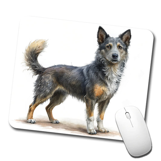 Mudi Dog Illustration Low Profile Mouse Pad Mat
