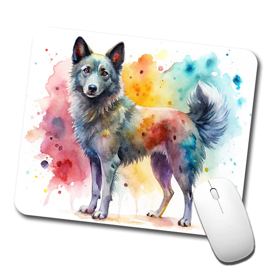 Mudi Dog Watercolor Style Low Profile Mouse Pad Mat