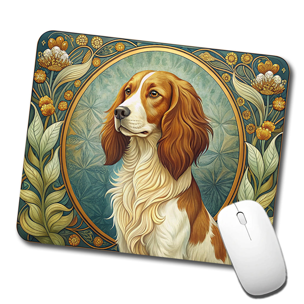 Nederlandse Kooikerhondje Dog Art Nouveau Low Profile Mouse Pad Mat