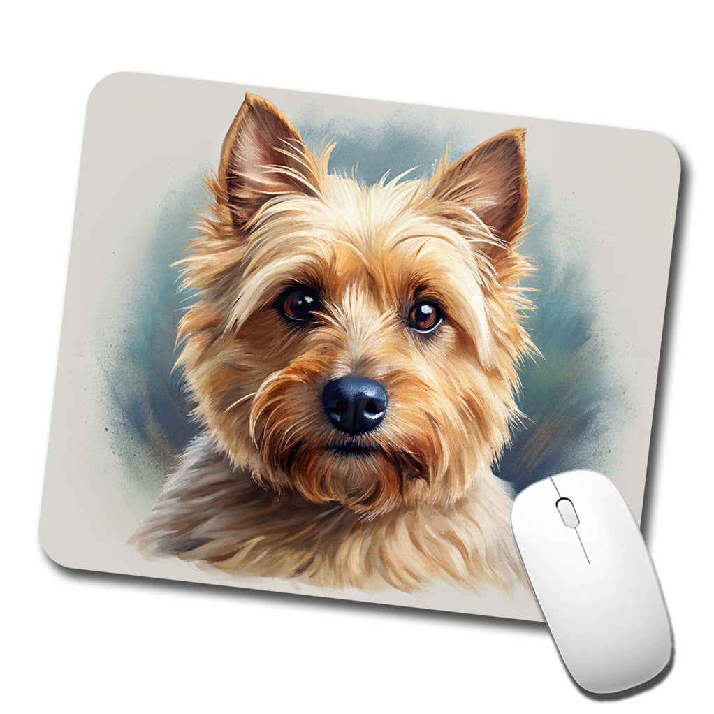 Norwich Terrier Dog Illustration Low Profile Mouse Pad Mat