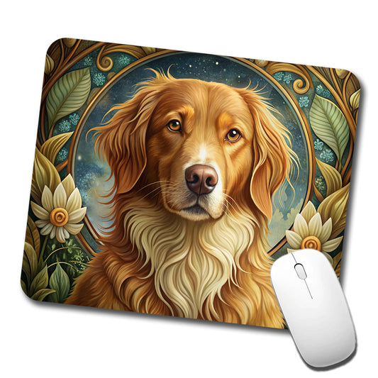 Nova Scotia Duck Tolling Retriever Dog Art Nouveau Low Profile Mouse Pad Mat