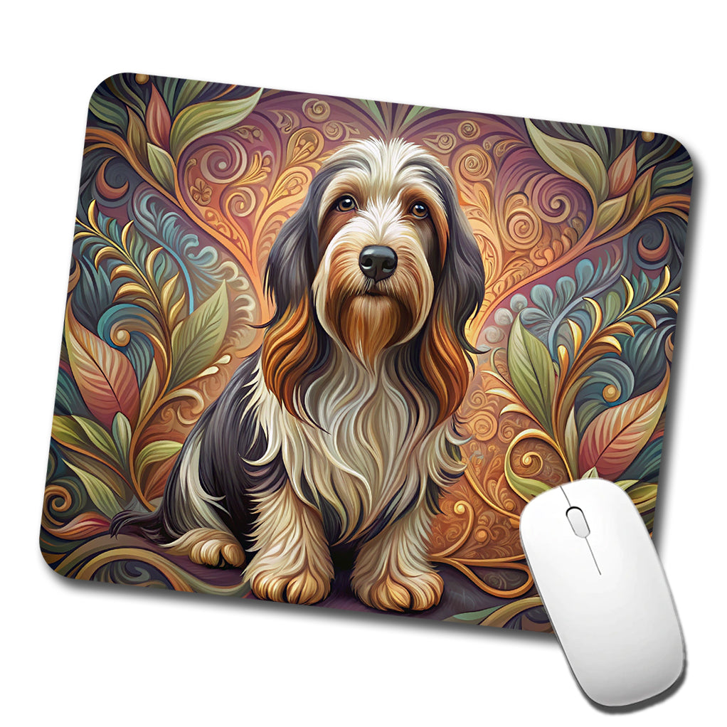 Petit Basset Griffon Vendeen Dog Art Nouveau Low Profile Mouse Pad Mat