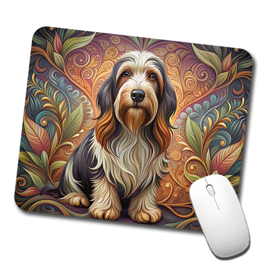 Petit Basset Griffon Vendeen Dog Art Nouveau Low Profile Mouse Pad Mat