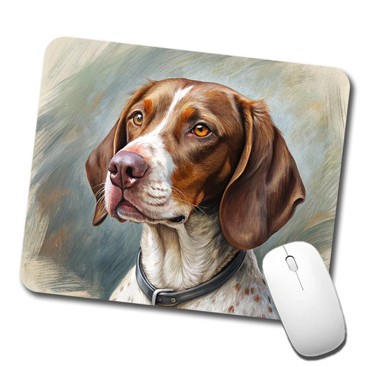 Pointer Dog Illustration Low Profile Mouse Pad Mat