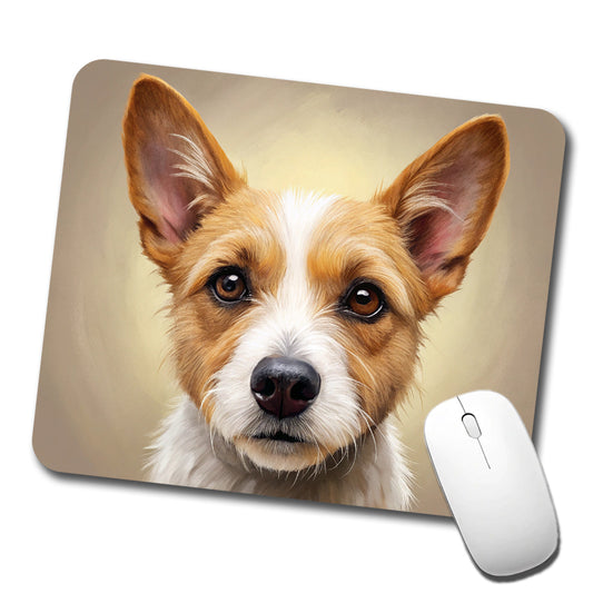 Portuguese Podengo Pequeno Dog Illustration Low Profile Mouse Pad Mat