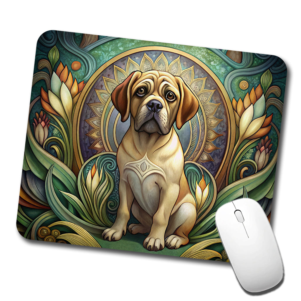Puggle Dog Art Nouveau Low Profile Mouse Pad Mat