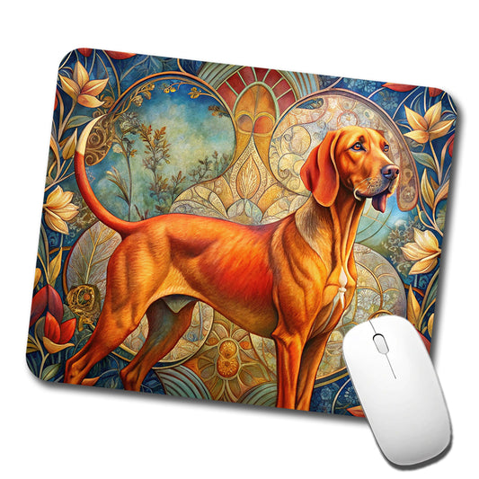 Redbone Coonhound Dog Art Nouveau Low Profile Mouse Pad Mat