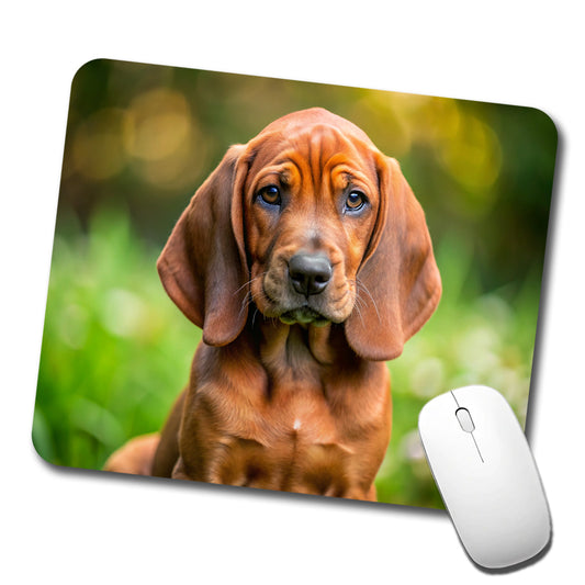 Redbone Coonhound Dog Puppy Photo Low Profile Mouse Pad Mat