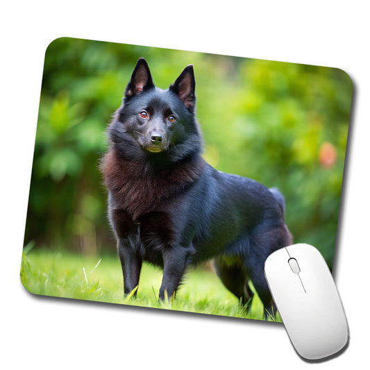 Schipperke Dog Photo Low Profile Mouse Pad Mat