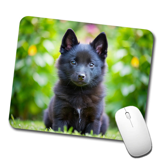 Schipperke Dog Puppy Photo Low Profile Mouse Pad Mat
