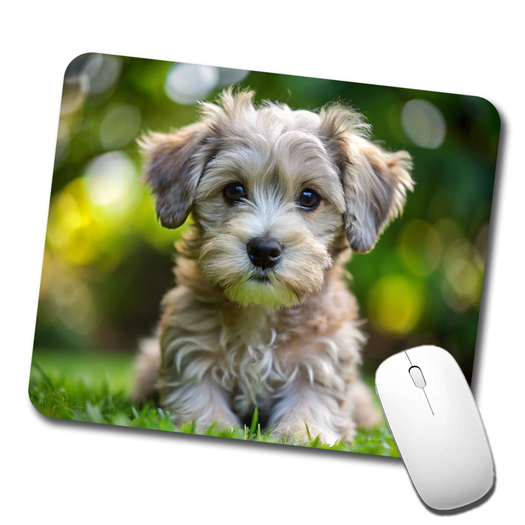 Schnoodle Dog Puppy Photo Low Profile Mouse Pad Mat