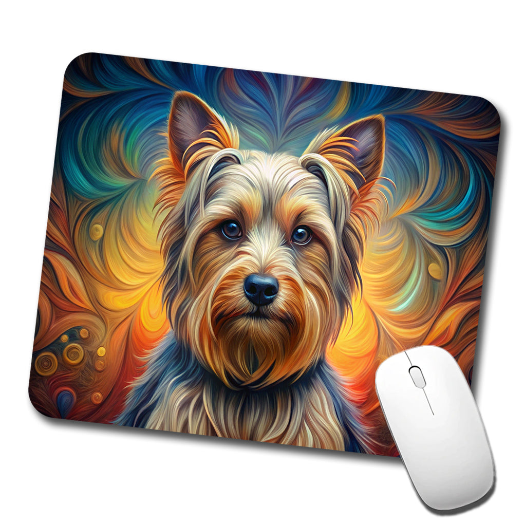 Silky Terrier Dog Art Nouveau Low Profile Mouse Pad Mat