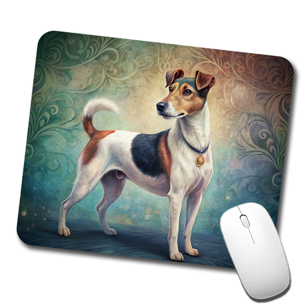 Smooth Fox Terrier Dog Art Nouveau Low Profile Mouse Pad Mat