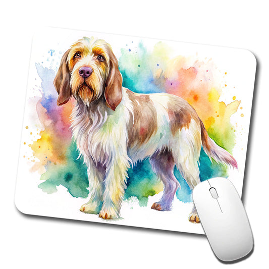 Spinone Italiano Dog Watercolor Style Low Profile Mouse Pad Mat