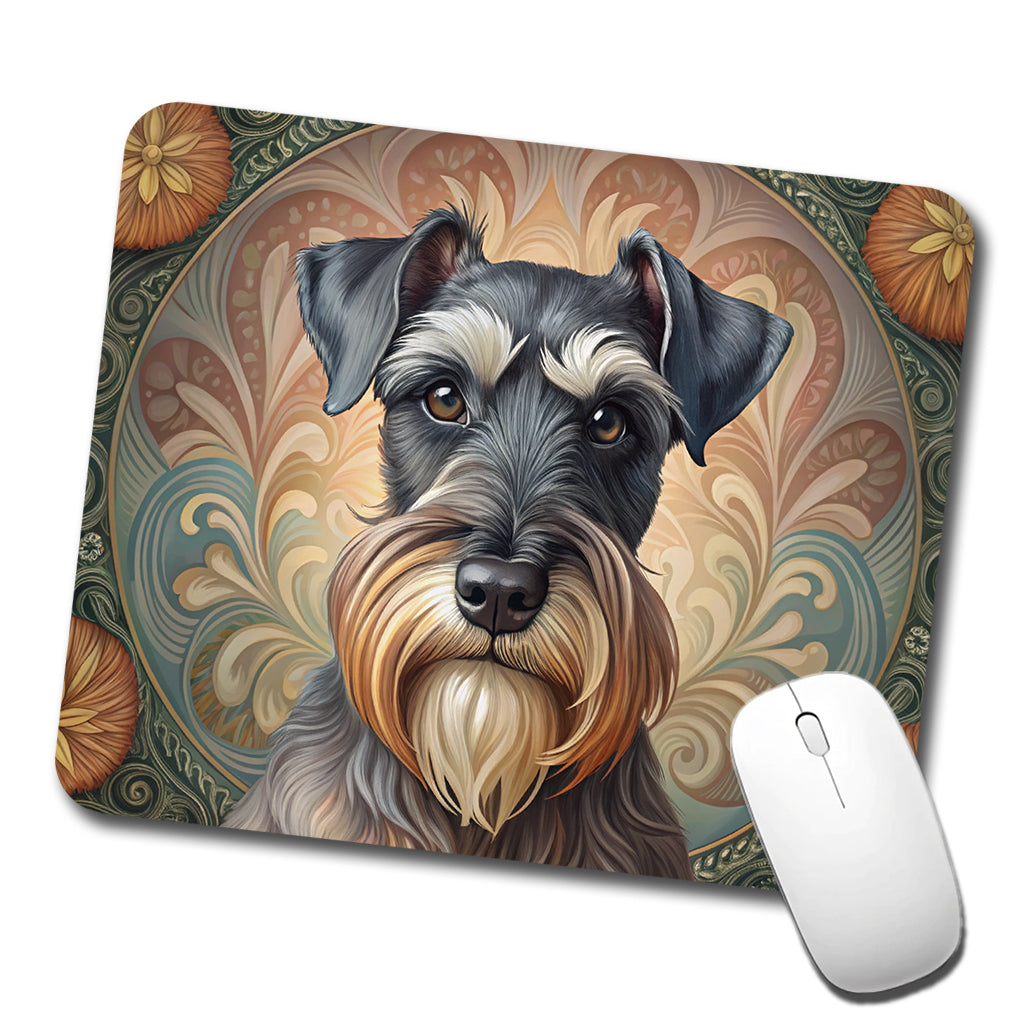 Standard Schnauzer Dog Art Nouveau Low Profile Mouse Pad Mat