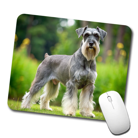 Standard Schnauzer Dog Photo Low Profile Mouse Pad Mat