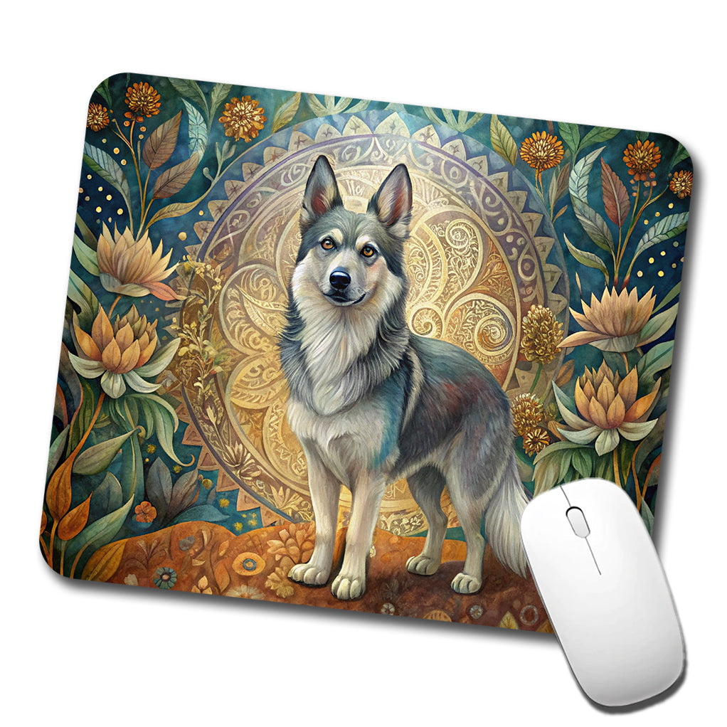 Swedish Vallhund Dog Art Nouveau Low Profile Mouse Pad Mat