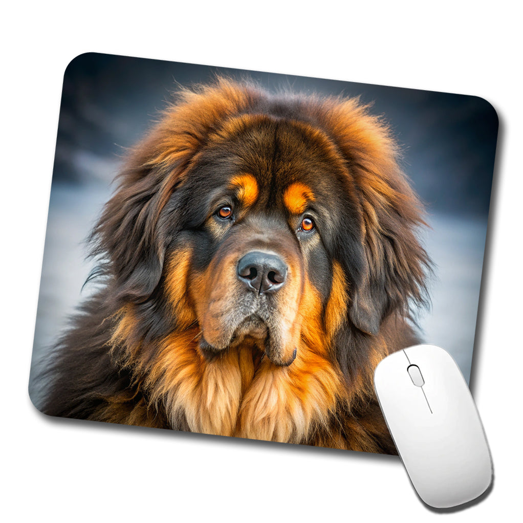 Tibetan Mastiff Dog Photo Low Profile Mouse Pad Mat