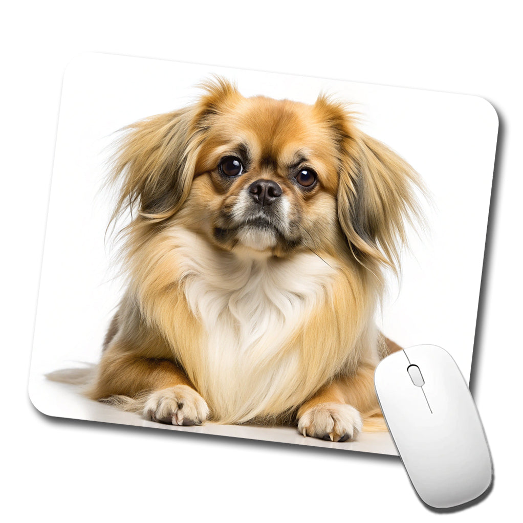 Tibetan Spaniel Dog Photo Low Profile Mouse Pad Mat