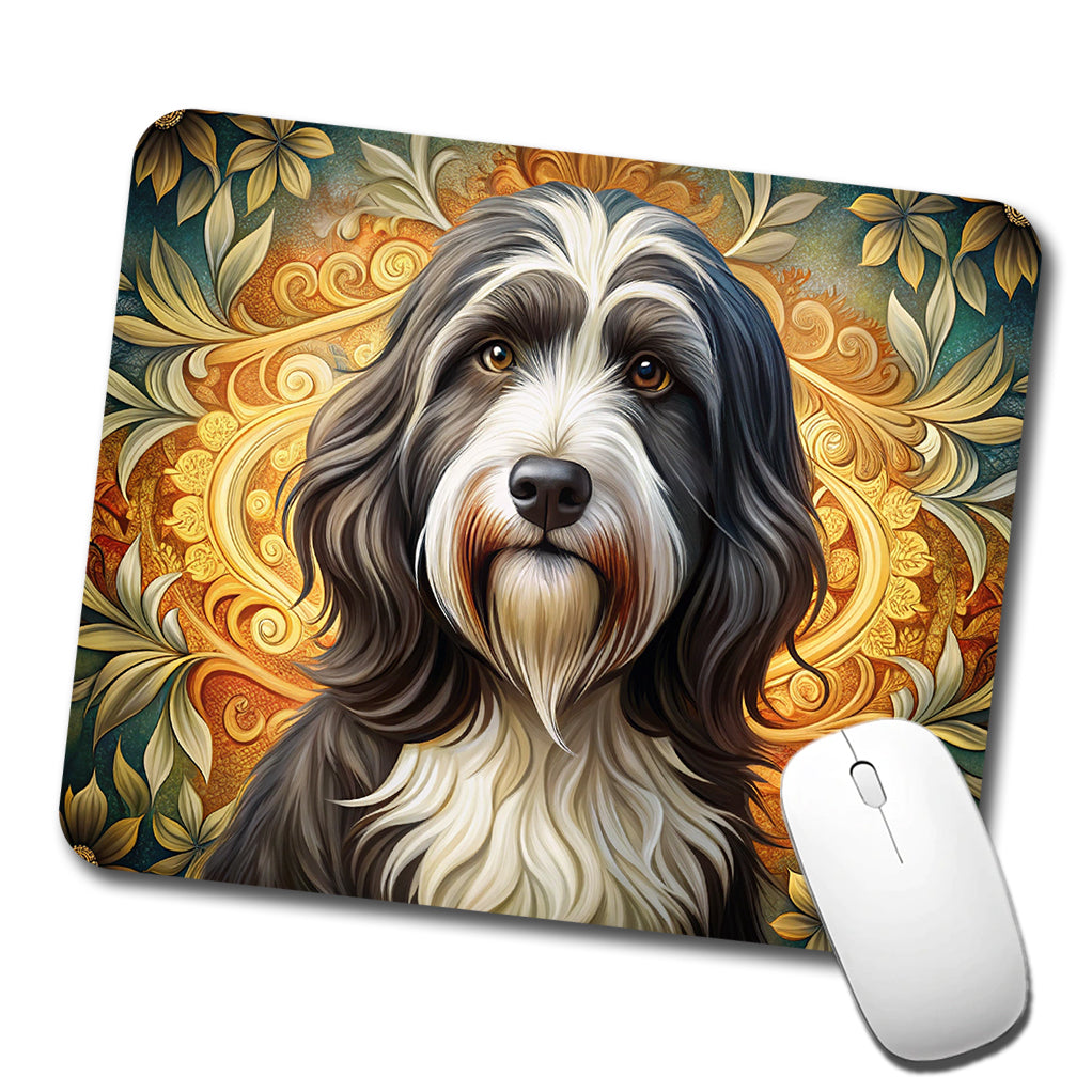 Tibetan Terrier Dog Art Nouveau Low Profile Mouse Pad Mat