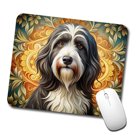Tibetan Terrier Dog Art Nouveau Low Profile Mouse Pad Mat