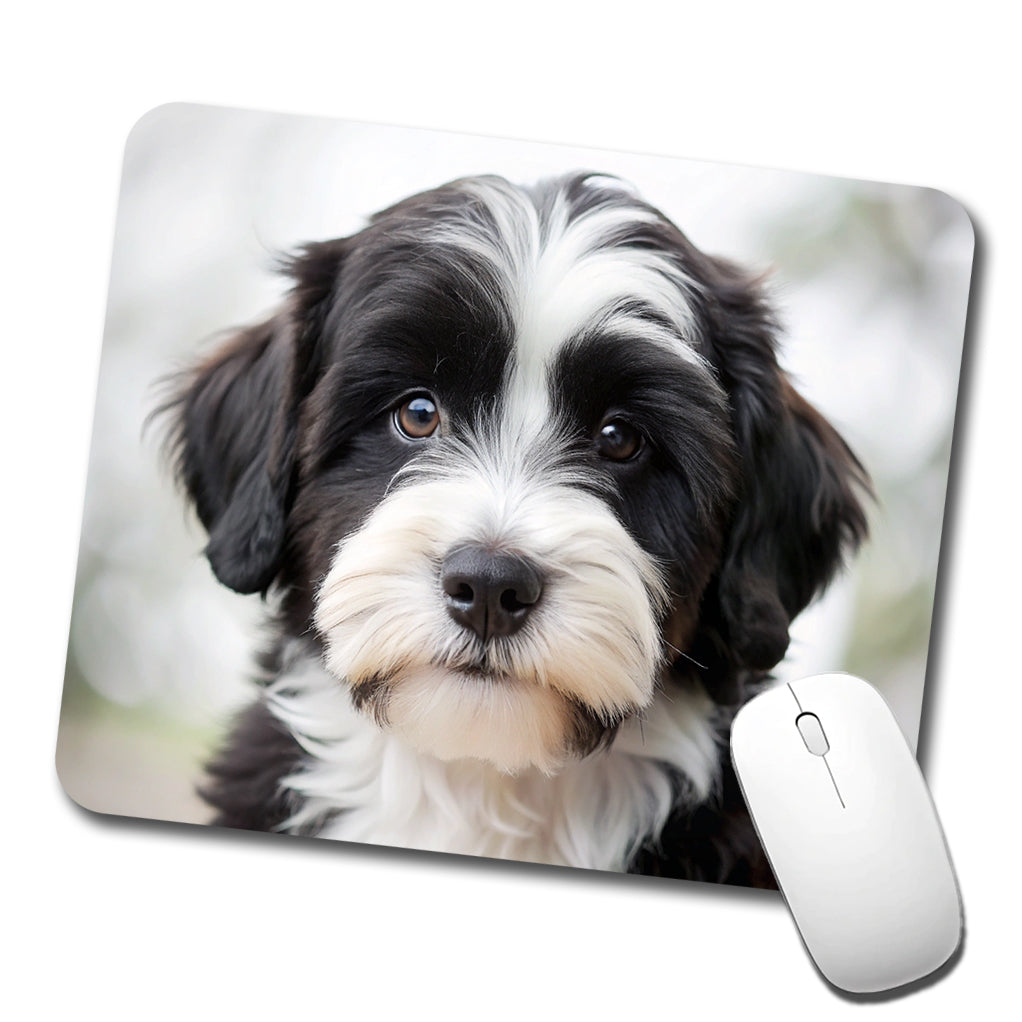 Tibetan Terrier Dog Puppy Photo Low Profile Mouse Pad Mat