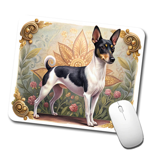 Toy Fox Terrier Dog Art Nouveau Low Profile Mouse Pad Mat