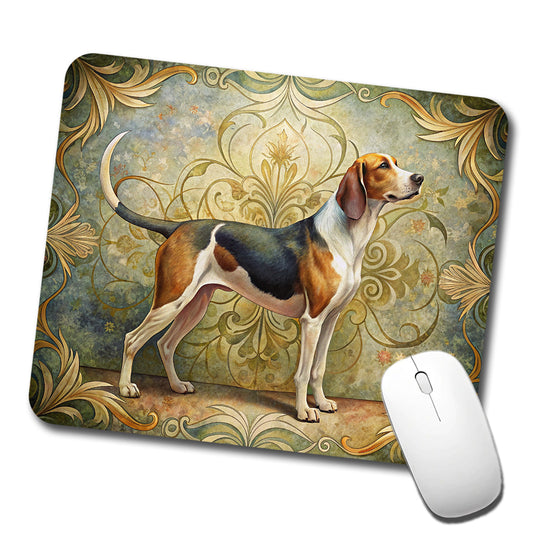 Treeing Walker Coonhound Dog Art Nouveau Low Profile Mouse Pad Mat