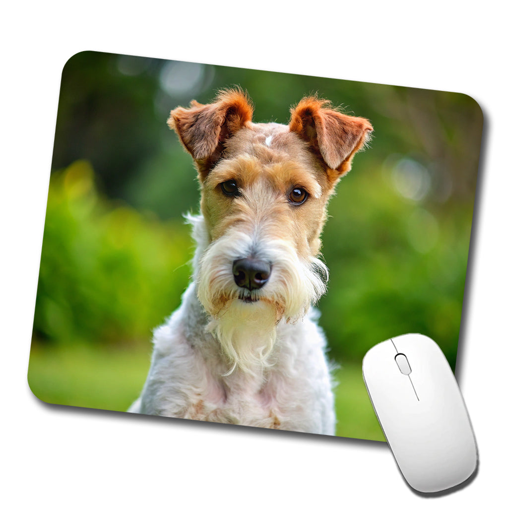 Wire Fox Terrier Dog Photo Low Profile Mouse Pad Mat