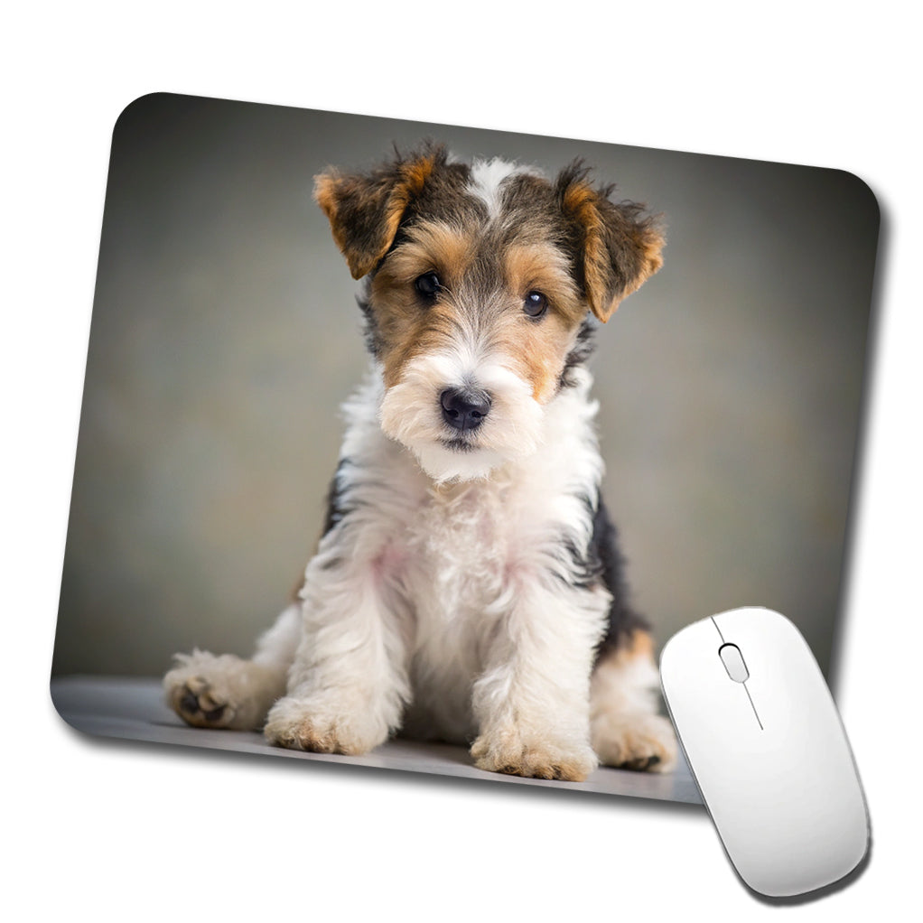 Wire Fox Terrier Dog Puppy Photo Low Profile Mouse Pad Mat