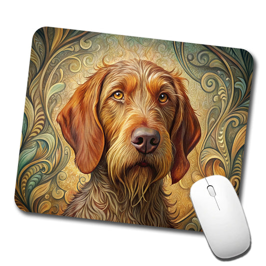 Wirehaired Vizsla Dog Art Nouveau Low Profile Mouse Pad Mat