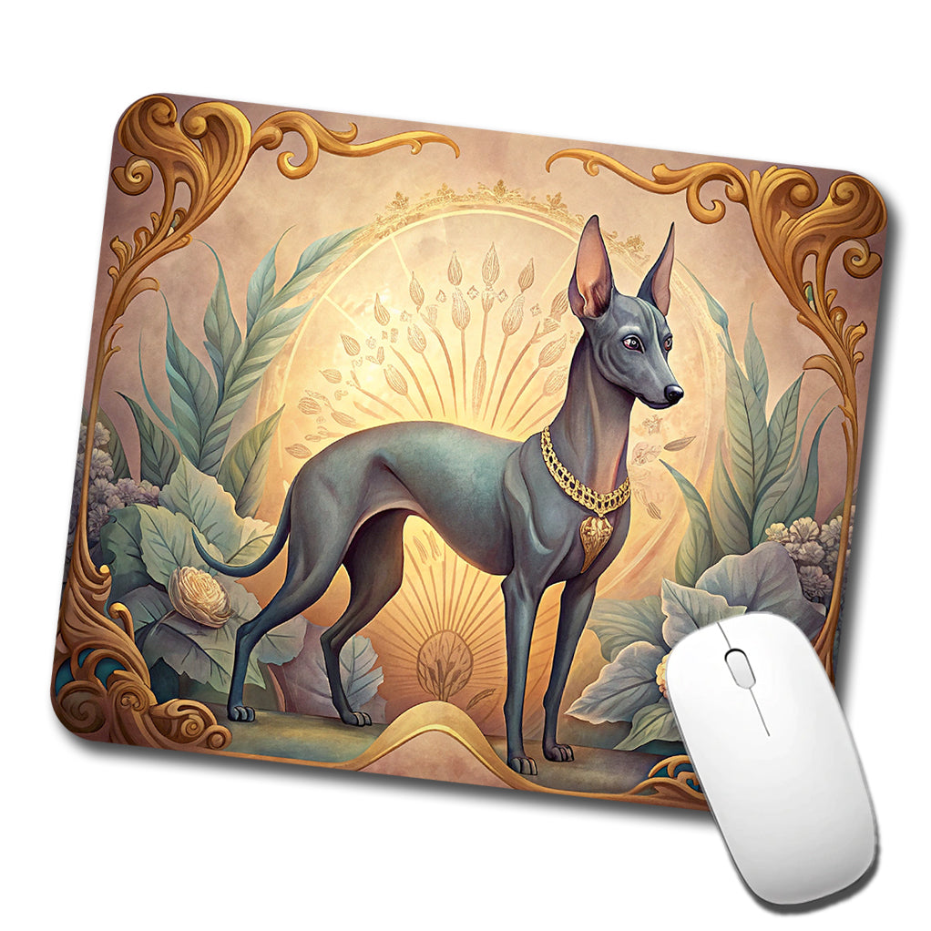 Xoloitzcuintli Xolo Mexican Hairless Dog Art Nouveau Low Profile Mouse Pad Mat