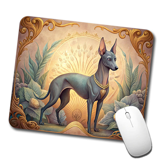 Xoloitzcuintli Xolo Mexican Hairless Dog Art Nouveau Low Profile Mouse Pad Mat