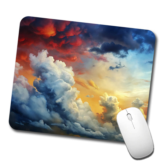Cloudy Sky Colors Low Profile Mouse Pad Mat