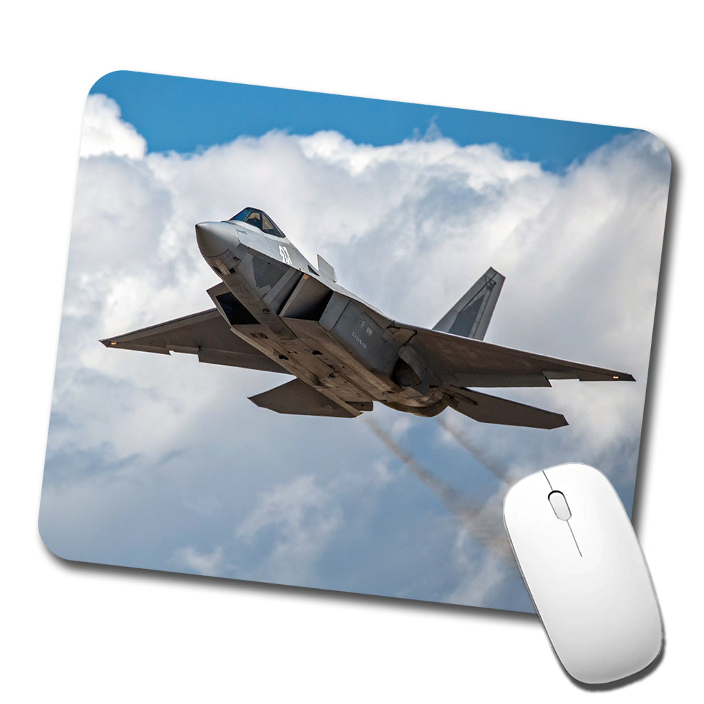 F-22 Raptor In Flight US Air Force Fighter Plane Low Profile Mouse Pad Mat