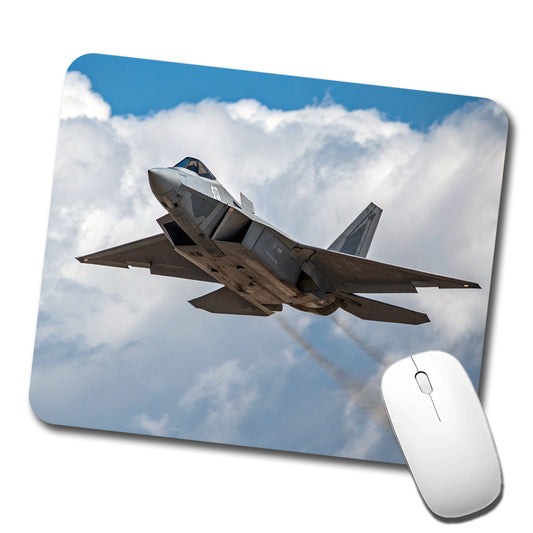 F-22 Raptor In Flight US Air Force Fighter Plane Low Profile Mouse Pad Mat
