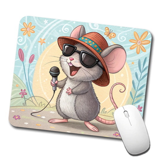 Funny Singing Cool Mouse Low Profile Mouse Pad Mat