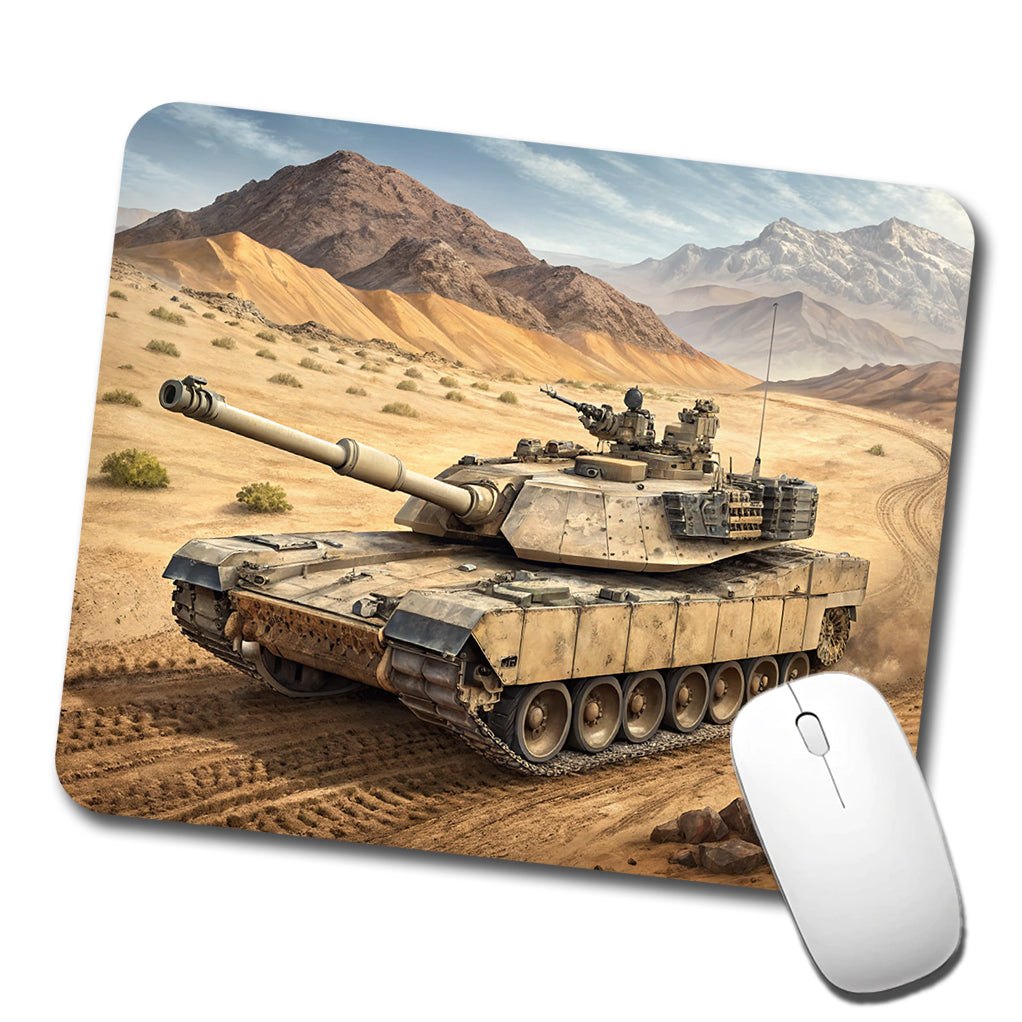M1 Abrams Tank in the Desert Low Profile Mouse Pad Mat
